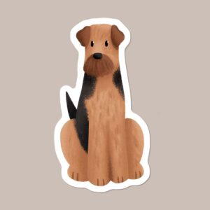 Airedale Terrier Vinyl Dog Sticker