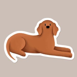 Vizsla Vinyl Dog Sticker