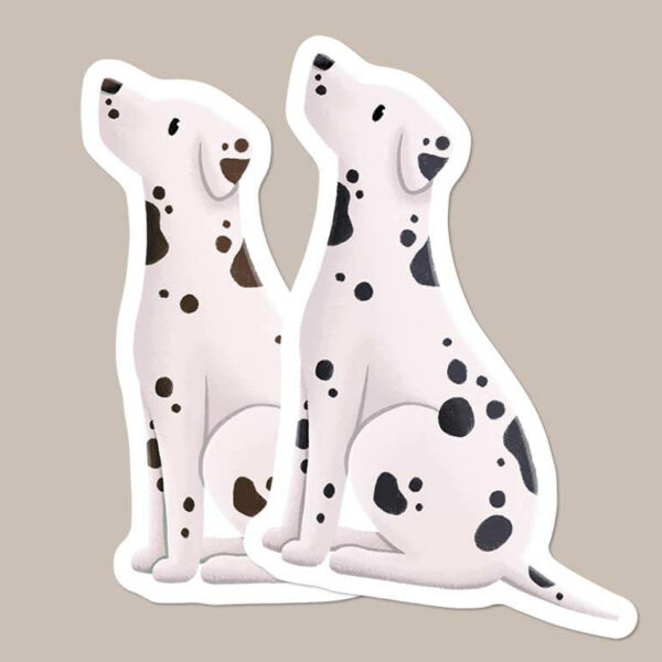 Two Dalmatian stickers