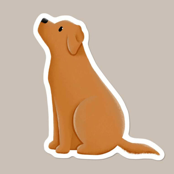 Red Labrador Sticker