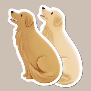 Golden Retriever Vinyl Dog Sticker