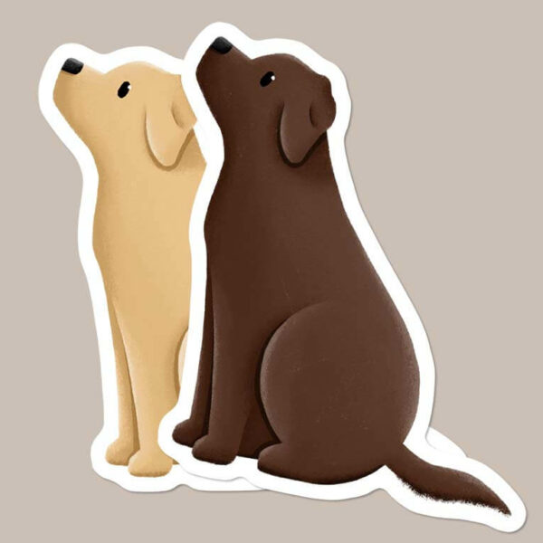 Two Labrador stickers