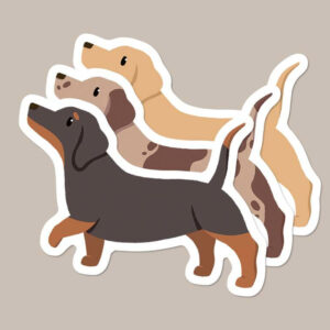 Dachshund Vinyl Dog Sticker