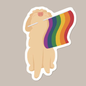 Cockapoo / Cavapoo / Doodle Pride Vinyl Dog Sticker