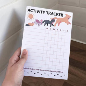 Habit tracker notepad for dogs and pets
