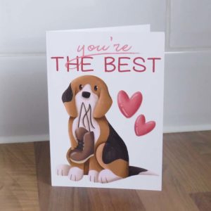 Beagle Anniversary Dog Card