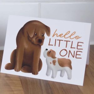 New Baby Dog Card