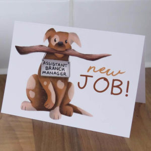 New Job Dog Card