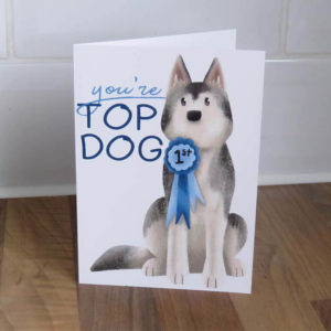 Husky Top Dog Card