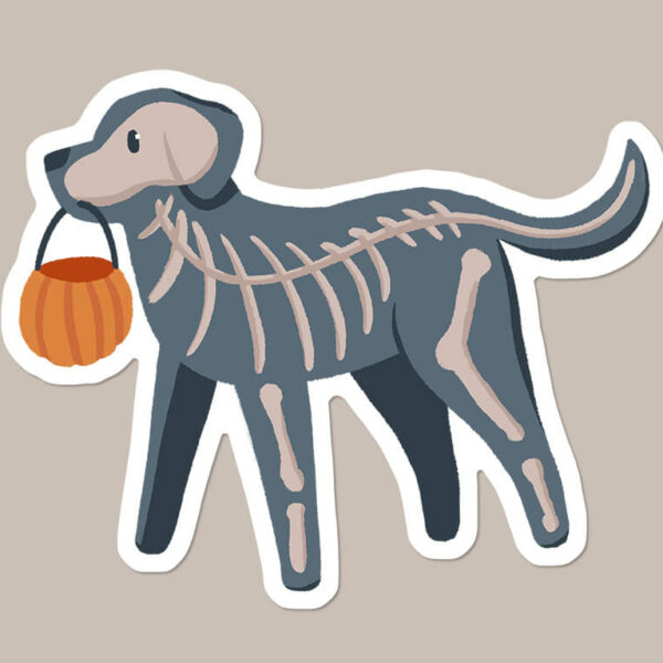 Autumn blue Labrador sticker