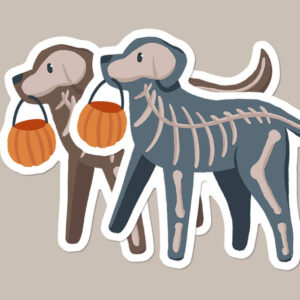 Labrador Autumn Vinyl Dog Sticker
