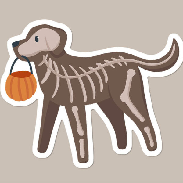 Autumn brown Labrador sticker