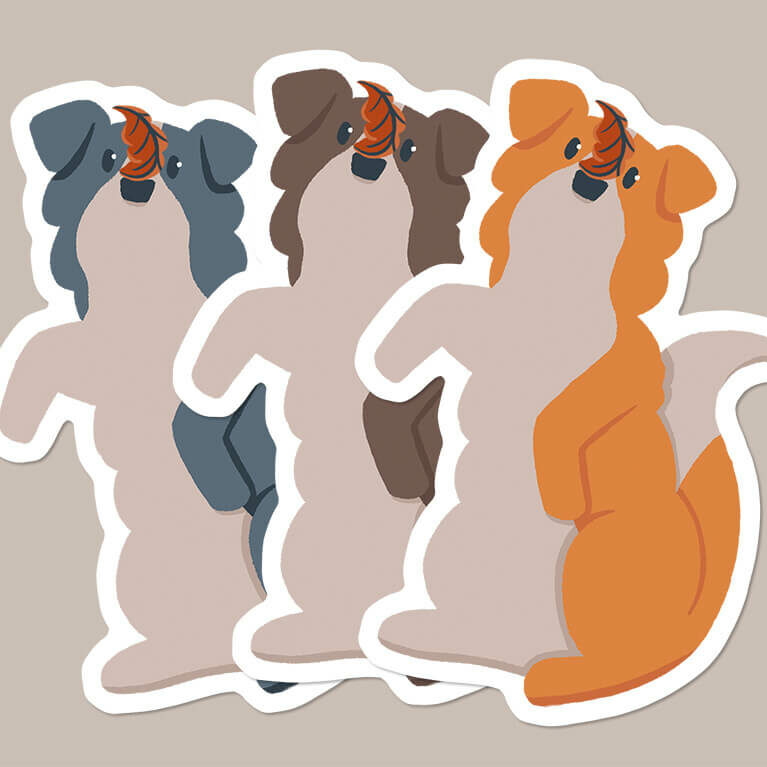 Border Collie sticker • Woof by Hollie