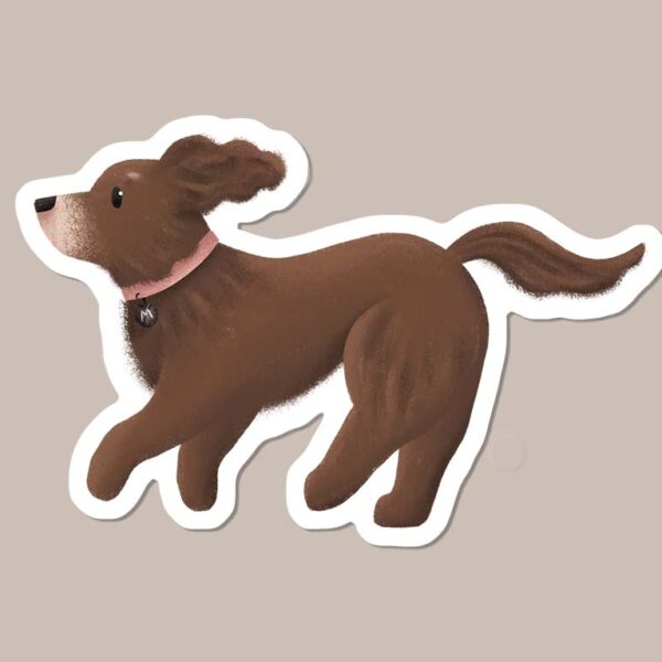 Cocker Spaniel brown chocolate dog sticker