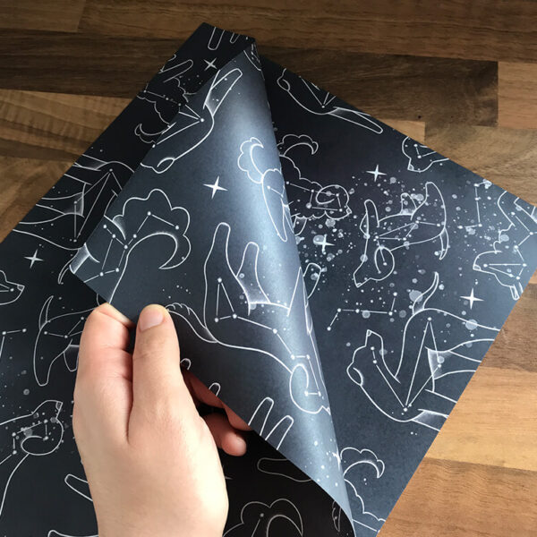 Celestial dogs wrapping paper