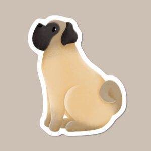 Pug Vinyl Dog Sticker