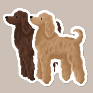 Poodle Dog Vinyl Dog Sticker