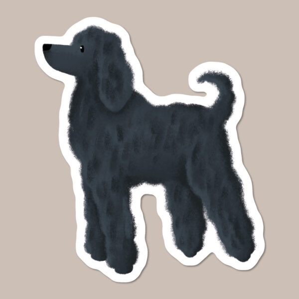 Black Poodle sticker