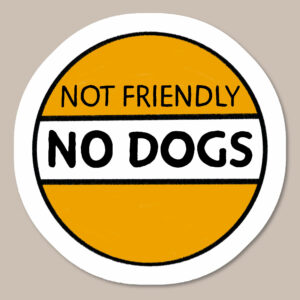 Dogs in Orange Awareness Vinyl Sticker