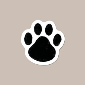 Mini Pawprint Vinyl Dog Sticker