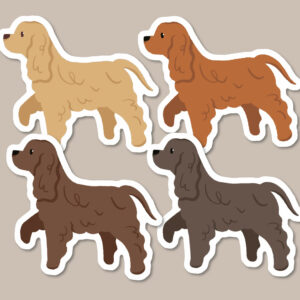 American Cocker Spaniel Vinyl Dog Sticker