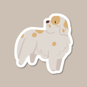 Clumber Spaniel Vinyl Dog Sticker