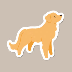 Golden Retriever Vinyl Dog Sticker