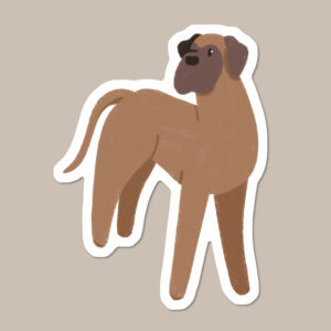 Great Dane Vinyl Dog Sticker