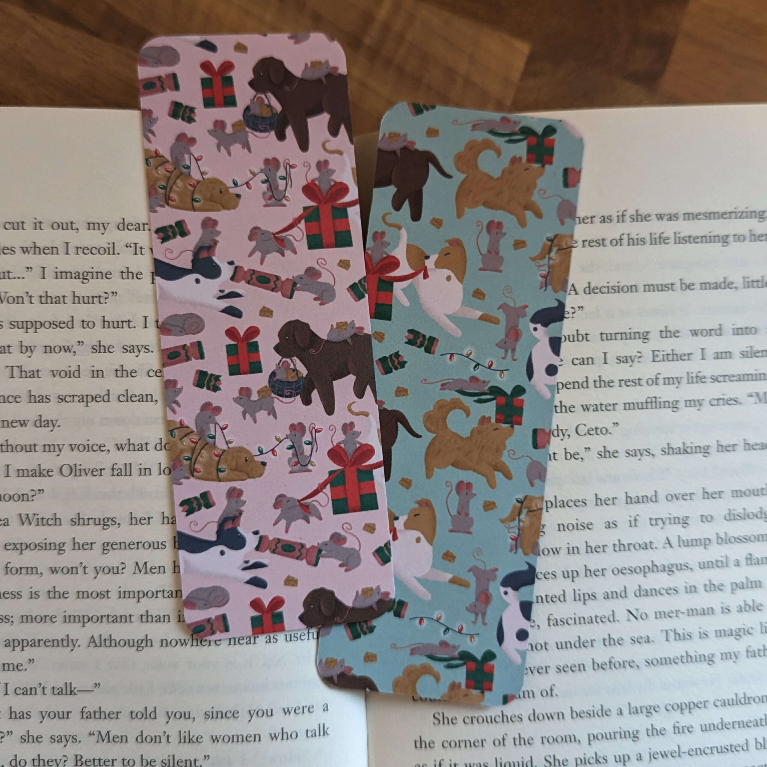 Christmas Tails Dog Bookmark • Woof by Hollie