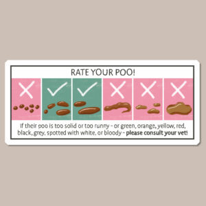 Rate Your Poo Chart Vinyl Dog Sticker