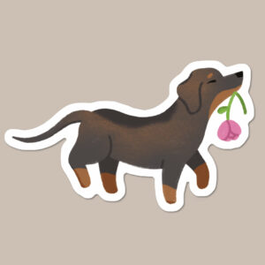 Dachshund Vinyl Dog Sticker