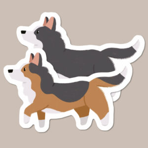 Pembroke / Cardigan Welsh Corgi Vinyl Dog Sticker