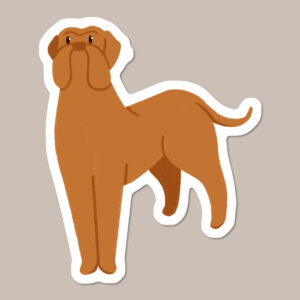 Dogue de Bordeaux Vinyl Dog Sticker