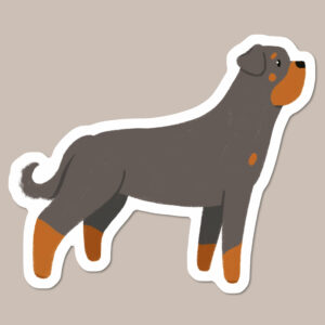 Rottweiler Vinyl Dog Sticker