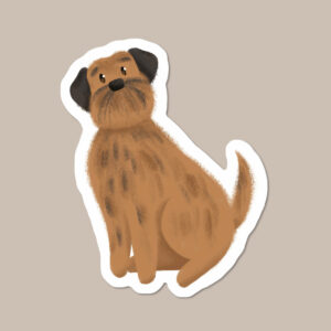 Border Terrier Vinyl Dog Sticker
