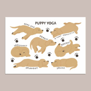 Puppy Yoga Dog Print