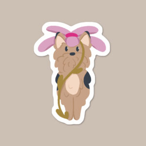 Yorkshire Terrier Spring Vinyl Dog Sticker