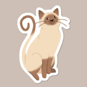 Siamese Cat Vinyl Sticker