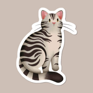 Tabby Cat Vinyl Sticker