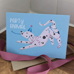 Party Animal A6 Dog Birthday Card • Dalmatian