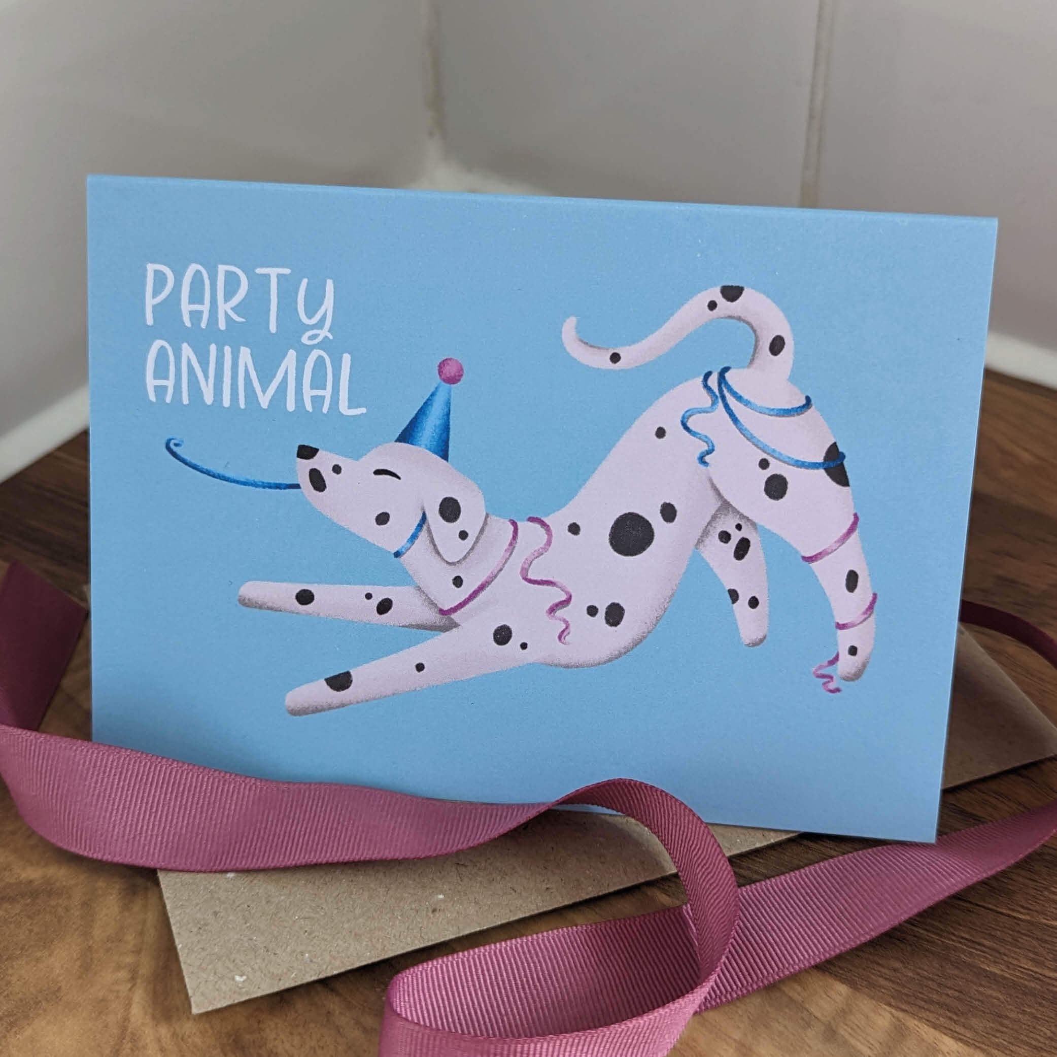 Party Animal A6 Dog Birthday Card • Dalmatian • Woof by Hollie