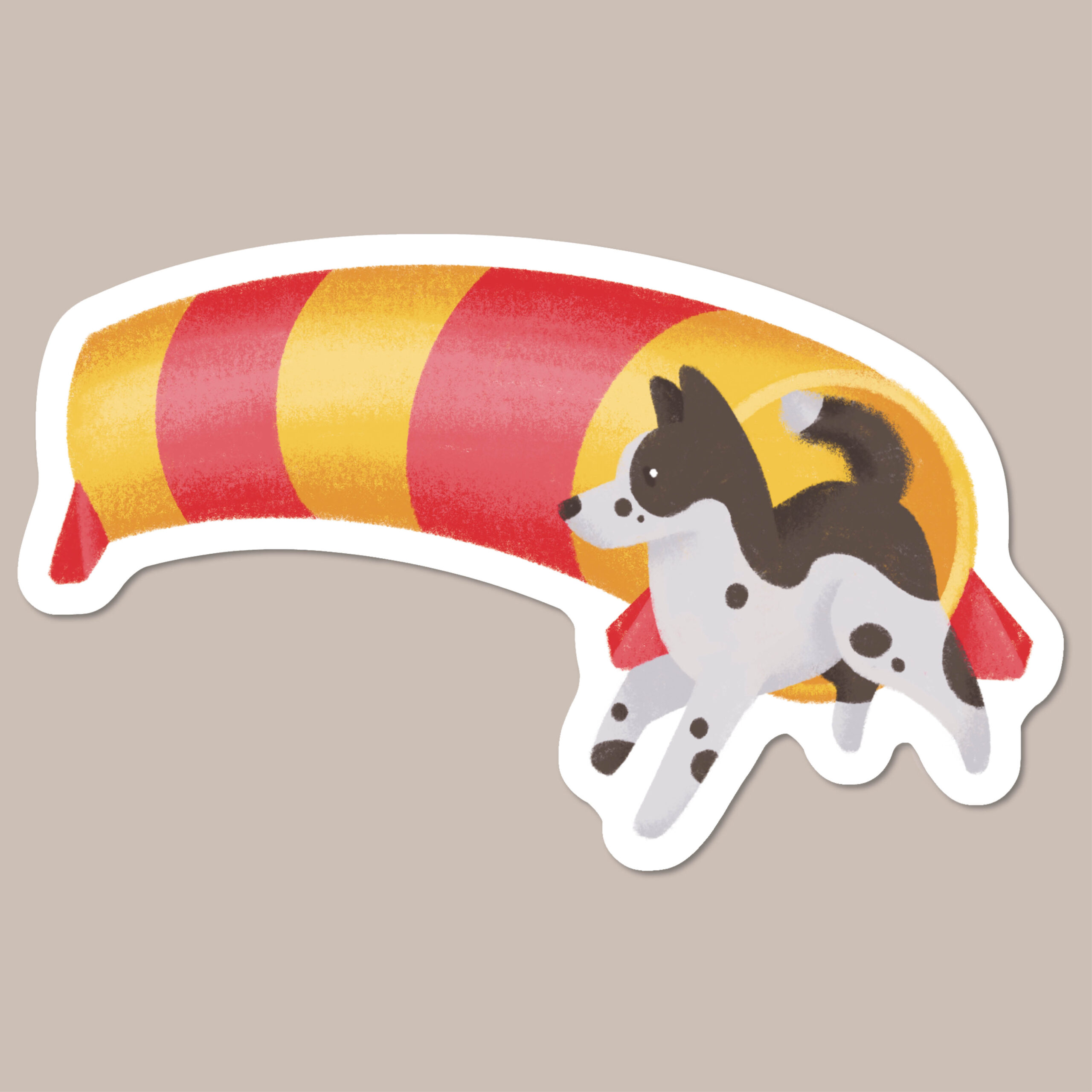 Border Collie sticker • Woof by Hollie