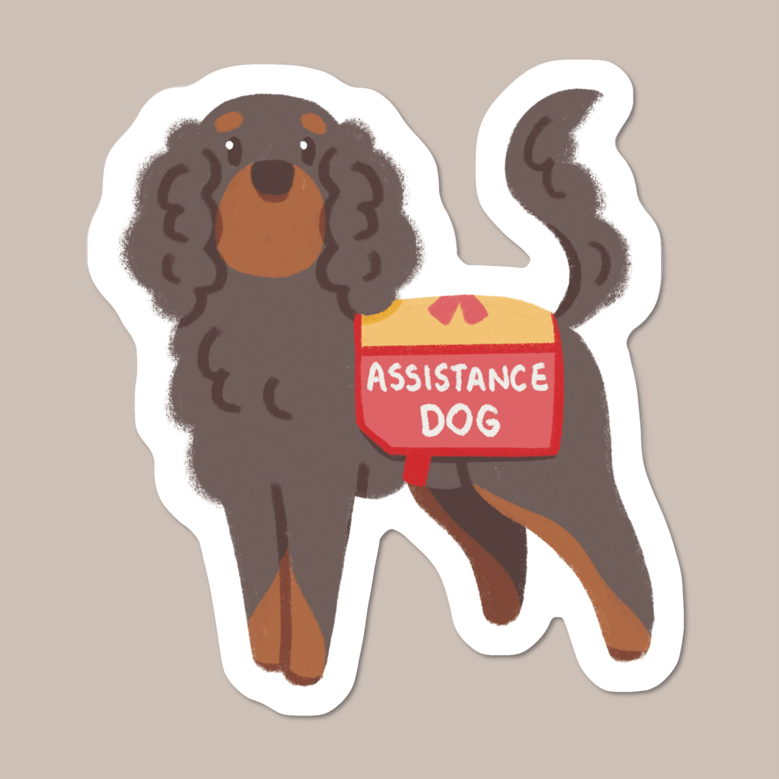 Cavalier King Charles Spaniel Assistance Dog sticker • Woof by Hollie
