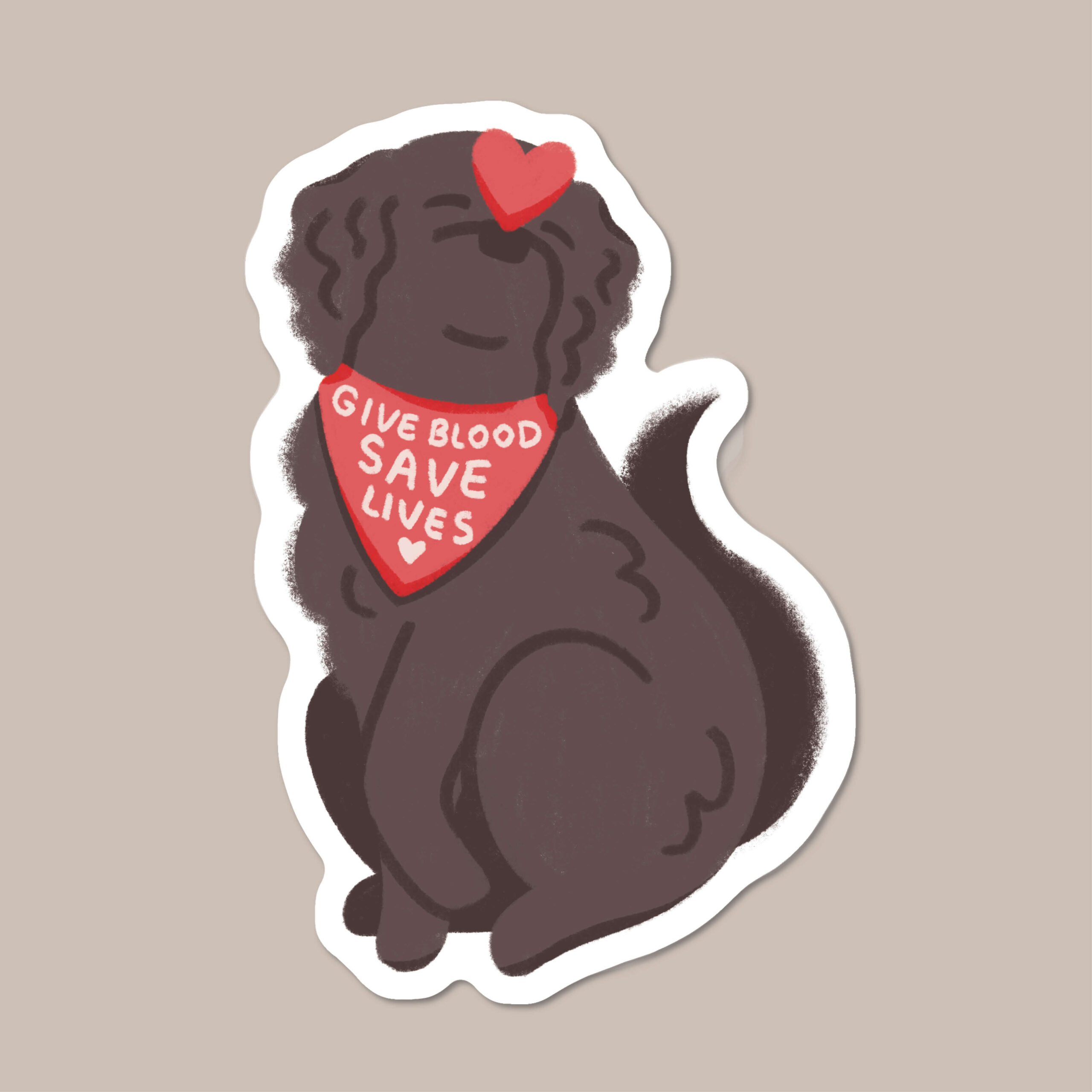 Flat Coated Retriever Give Blood Dog sticker • Woof by Hollie