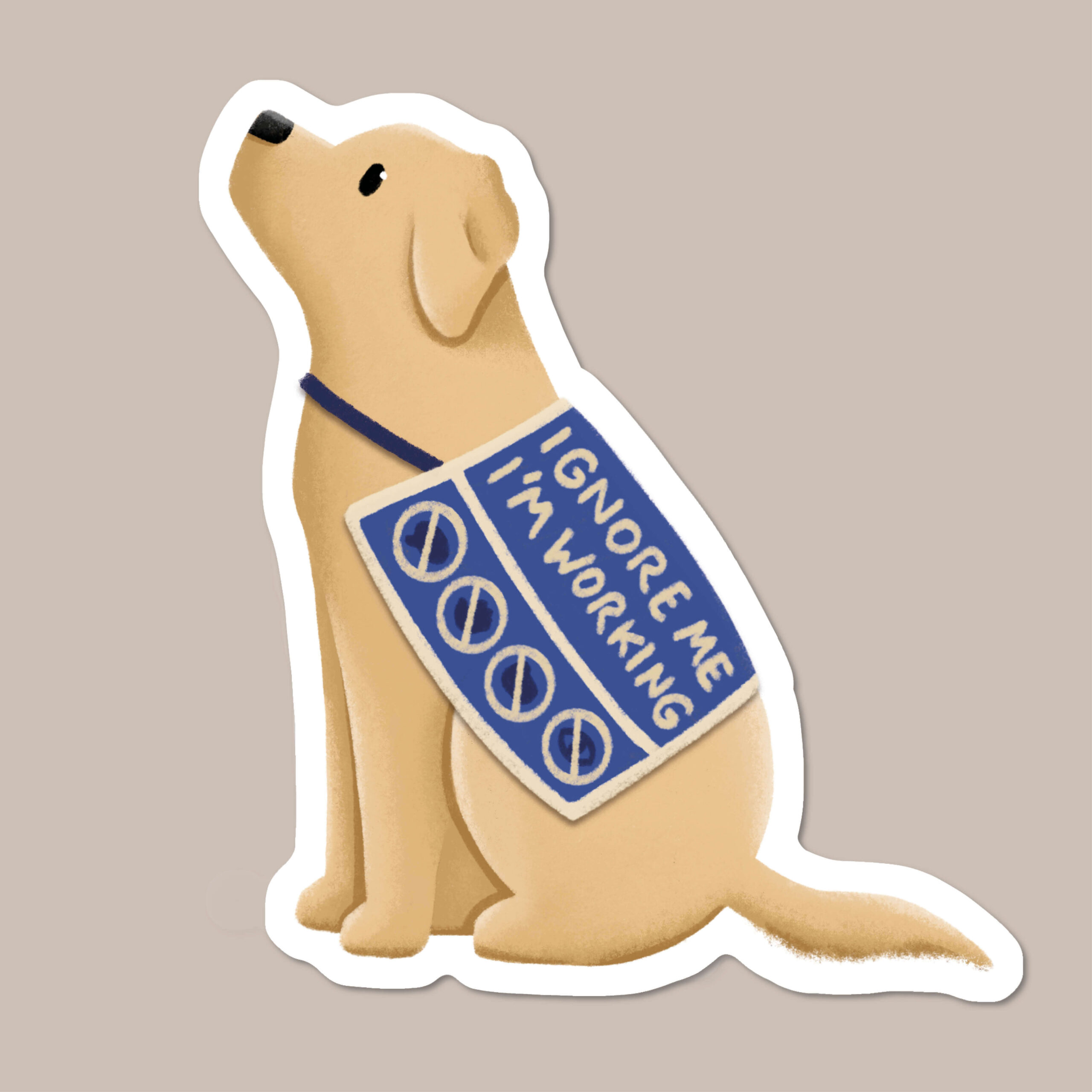 Assistance Dog Vest sticker • Woof by Hollie • Choose Your Own Dog
