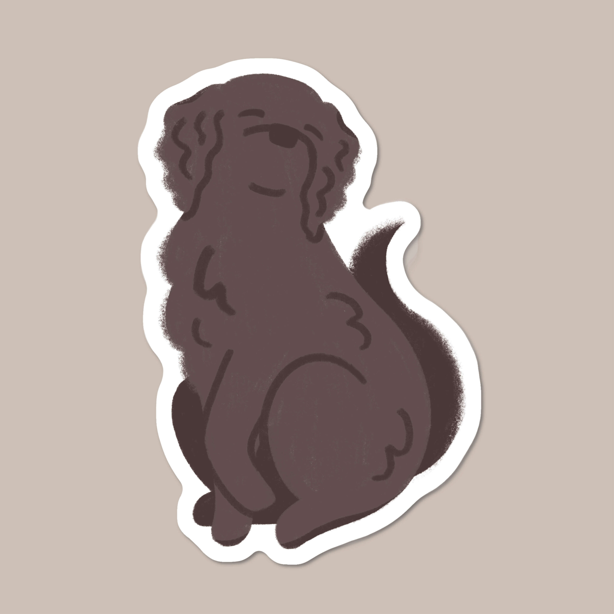Flat Coated Retriever Dog sticker • Woof by Hollie