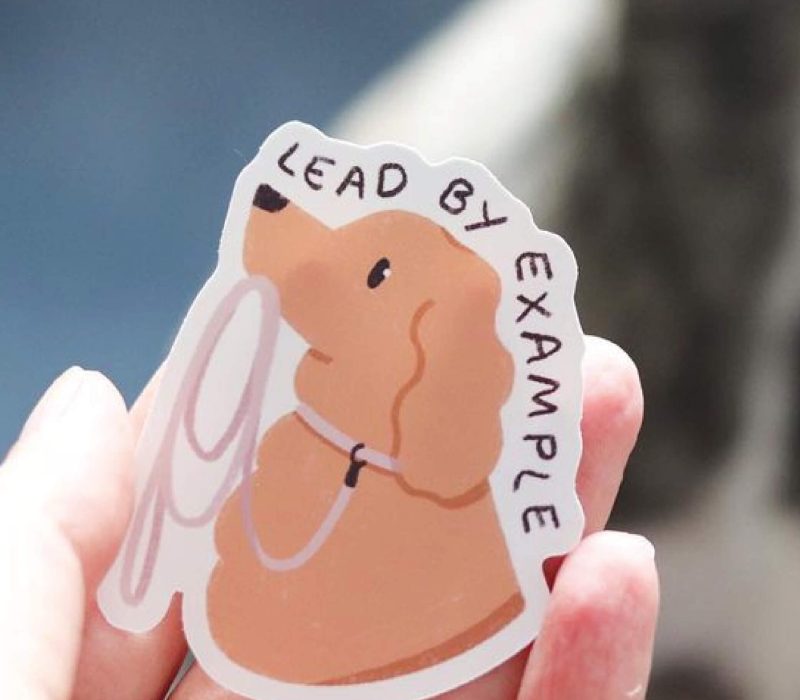 Lead by example sticker